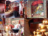 14 Inside Chuku Nyenri Gompa White Amitabha, White Conch Shell, Copper Cauldron On Mount Kailash Outer Kora